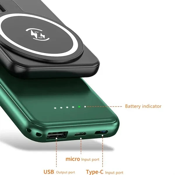 5000mah Magnetic Wireless Charging Power Bank
