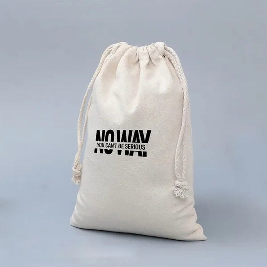 Extra Large Cotton and Linen Drawstring Bag ( 5.9'' x 7.87 )