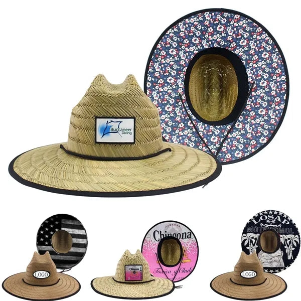 Wide Brim Lifeguard Beach Sun Straw Hat