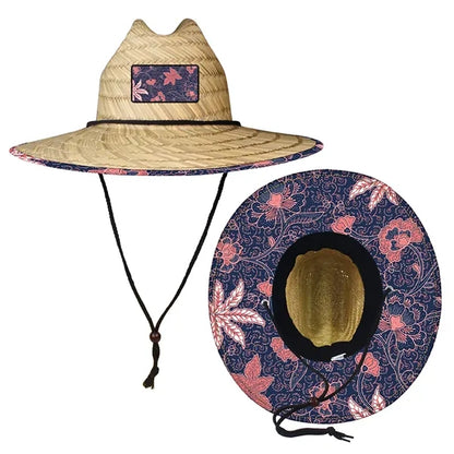 Wide Brim Lifeguard Beach Sun Straw Hat