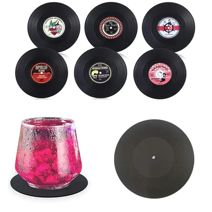 Funny Retro Vinyl Record Coasters