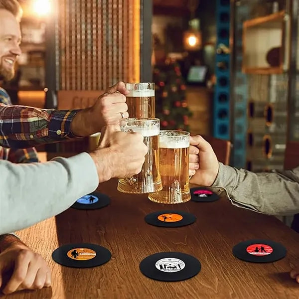 Funny Retro Vinyl Record Coasters