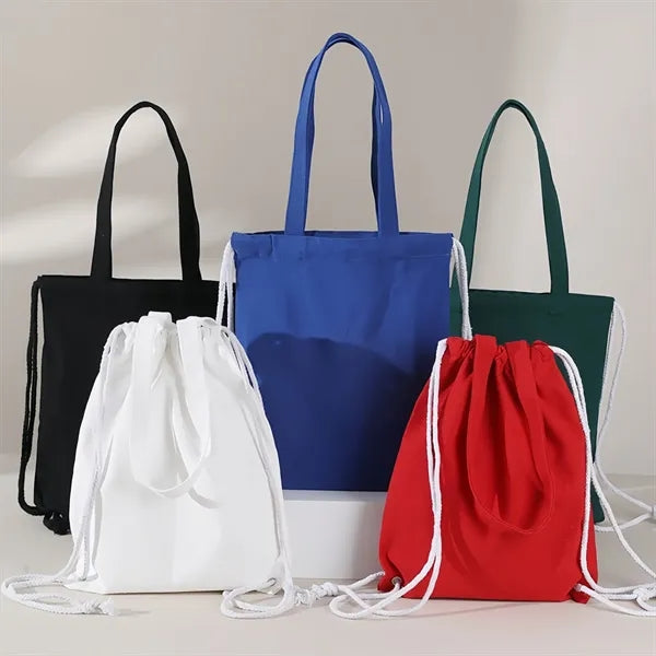 2 in 1 drawstring portable thickened sports fitness bags