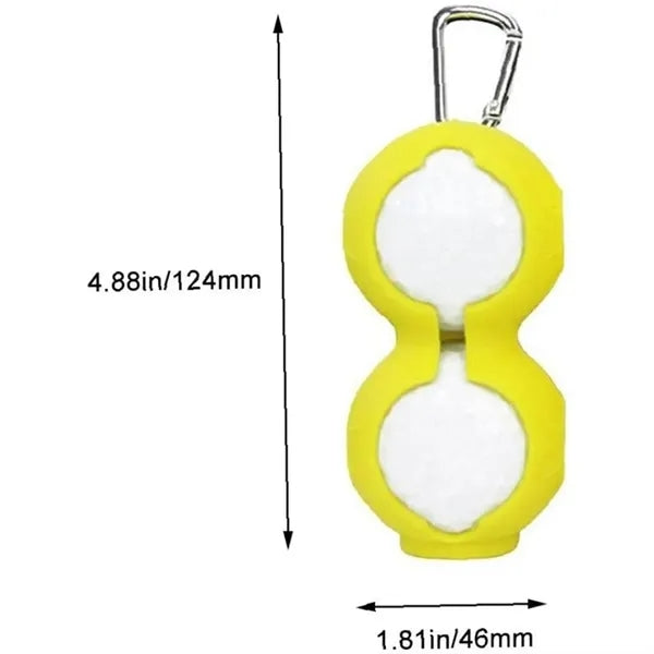 Outdoor Silicone portable golf ball 2-piece protective case