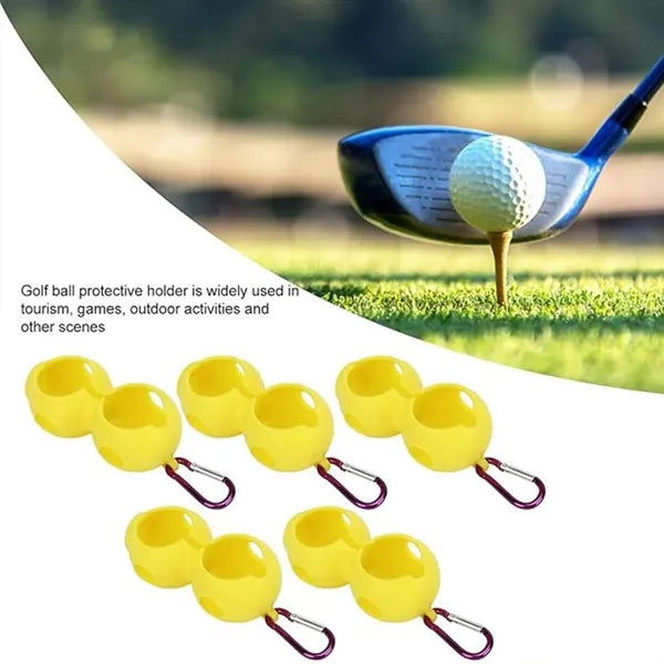 Outdoor Silicone portable golf ball 2-piece protective case
