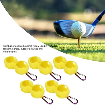 Outdoor Silicone portable golf ball 2-piece protective case