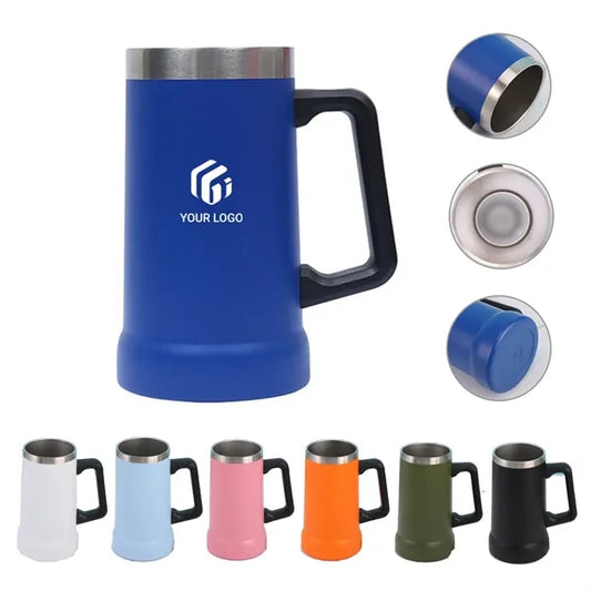 Large capacity 24oz stainless steel double-layer beer cup