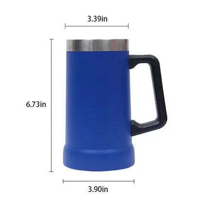 Large capacity 24oz stainless steel double-layer beer cup
