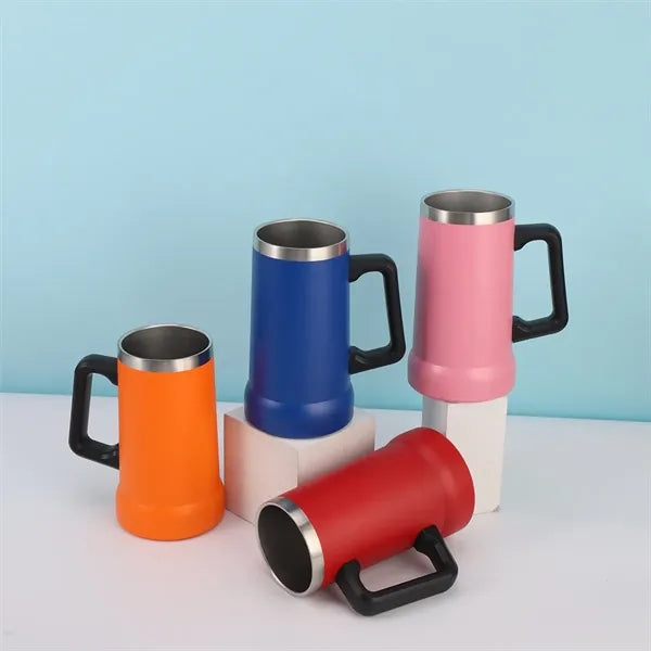 Large capacity 24oz stainless steel double-layer beer cup