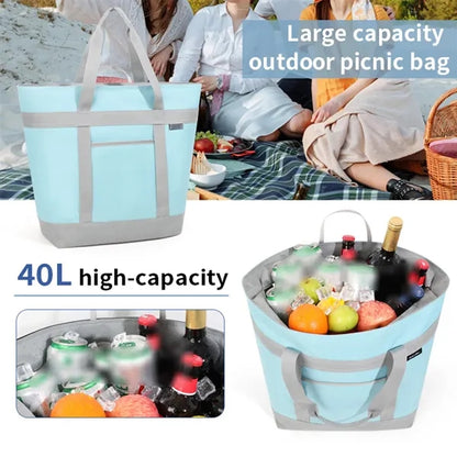 Large Capacity Picnic Fresh-keeping Insulated Cooler Bag