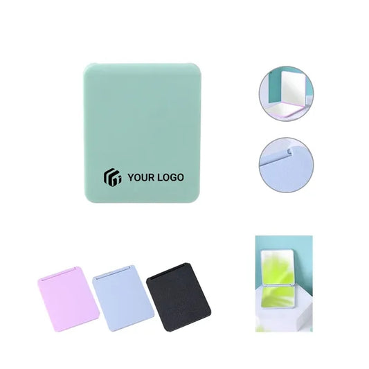Portable double-sided square travel small mirror