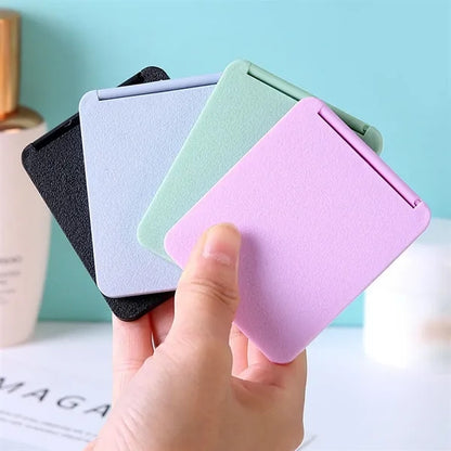 Portable double-sided square travel small mirror