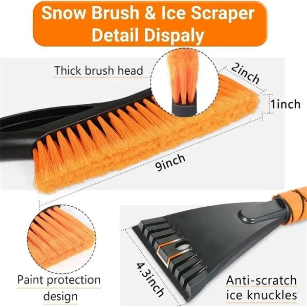 27" Aluminum Snow Brush with Ice Scrapers