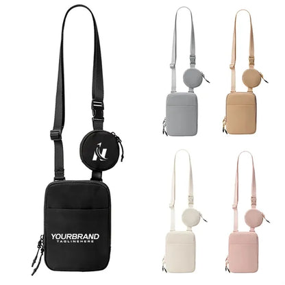 Travel Crossbody Bag with Removable Small Pouch