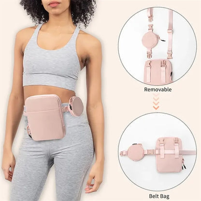 Travel Crossbody Bag with Removable Small Pouch