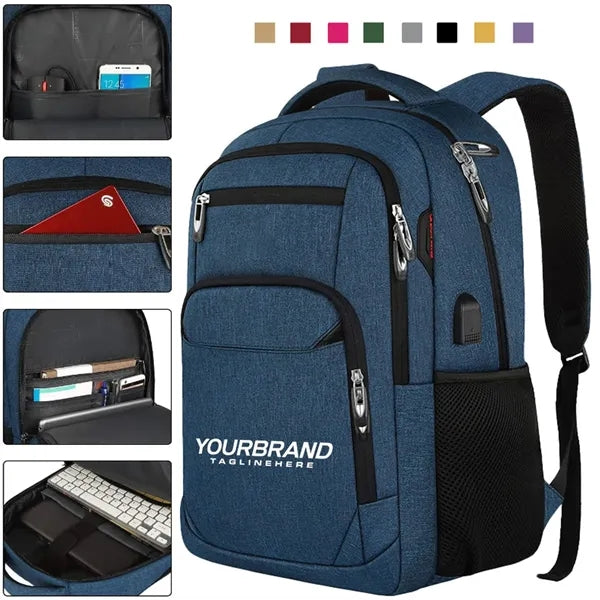 Business Travel Anti Theft College Laptop Backpack