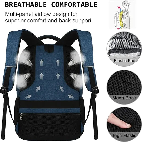 Business Travel Anti Theft College Laptop Backpack