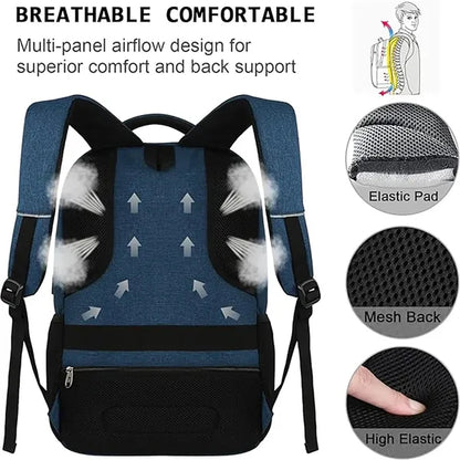 Business Travel Anti Theft College Laptop Backpack