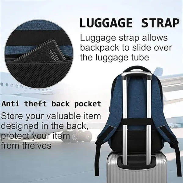 Business Travel Anti Theft College Laptop Backpack