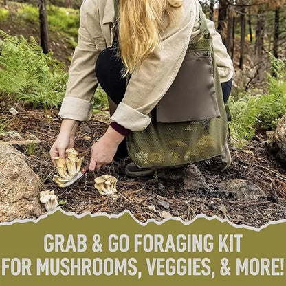 Foraging Kit Mushroom Veggie Hunting Bag Knife