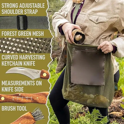 Foraging Kit Mushroom Veggie Hunting Bag Knife