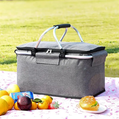 Foldable Large Insulated Camping Cooler Basket