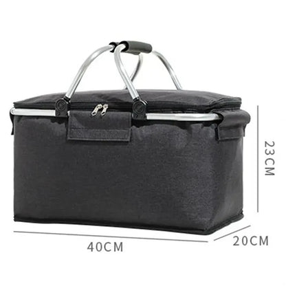 Foldable Large Insulated Camping Cooler Basket