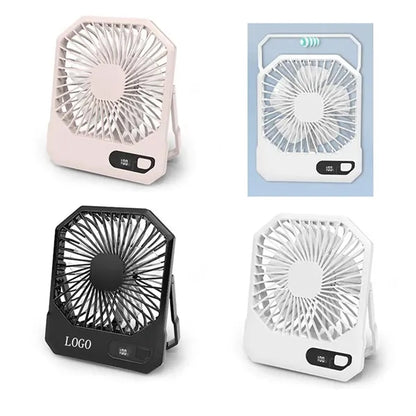 Rechargeable Desktop Wall Hanging Fan With Digital Display