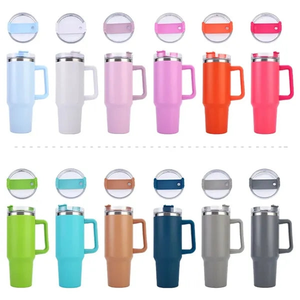 40oz Insulated Tumbler With Lid and Straws