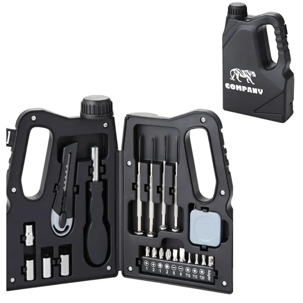 21pcs Oil Bottle Shaped Tool Kit Box