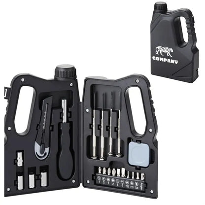 21pcs Oil Bottle Shaped Tool Kit Box