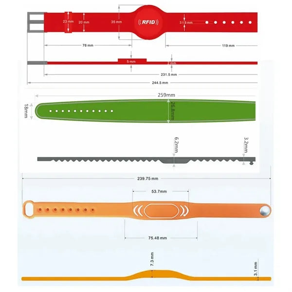 NFC/RFID Silicone Bracelet