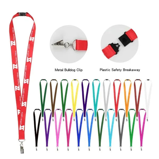 3/4'' Polyester Lanyard W/ Safety Breakaway Badge Holder