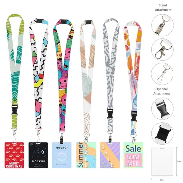 3/4" Full Color Sublimated Lanyard With ID Card
