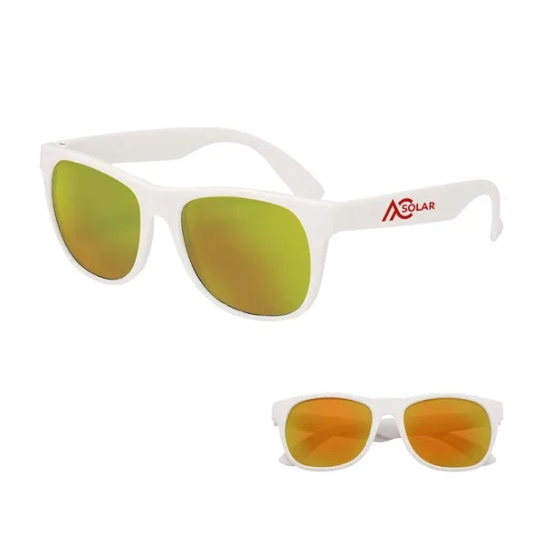 Rubberized Mirrored Sunglasses