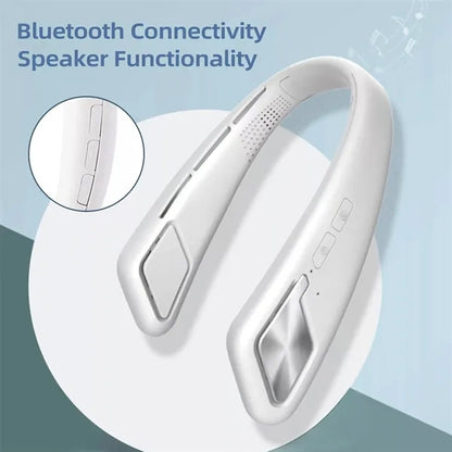 Bluetooth Audio Hanging Neck Fan Three-speed Wind