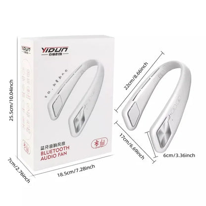 Bluetooth Audio Hanging Neck Fan Three-speed Wind