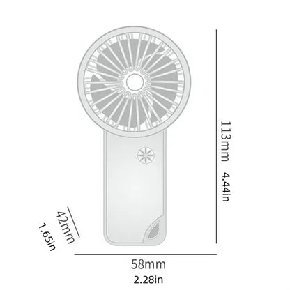 Mini  Three-Speed Wind USB Handheld Pocket Fan