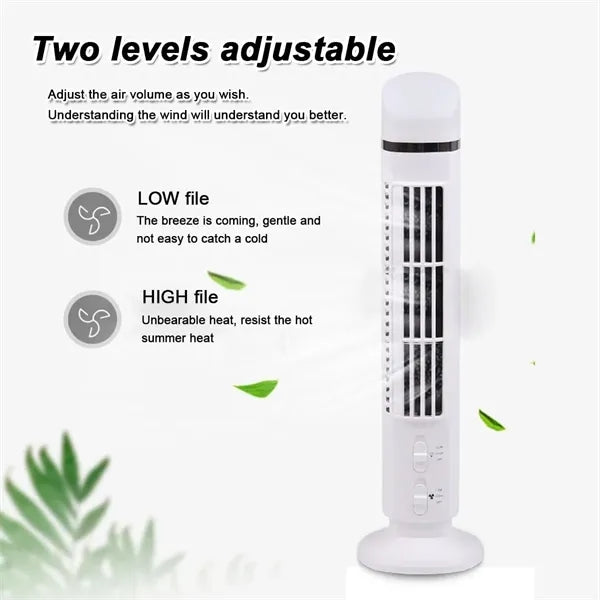 Cooling Bladeless Oscillating Tower Fan with LED Light