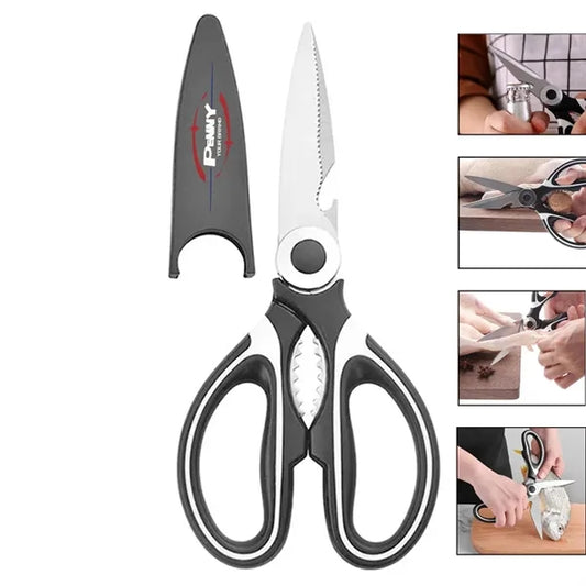 Stainless Steel Multi-Use Scissors With Bottle Opener