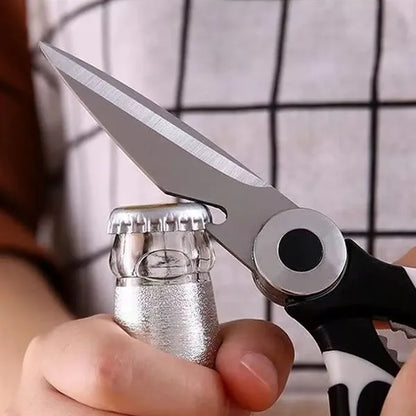 Stainless Steel Multi-Use Scissors With Bottle Opener