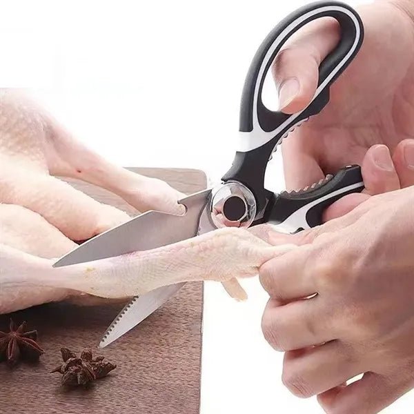 Stainless Steel Multi-Use Scissors With Bottle Opener