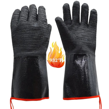18 IN Heat  Resistant Oil and Acid Neoprene BBQ Work Gloves