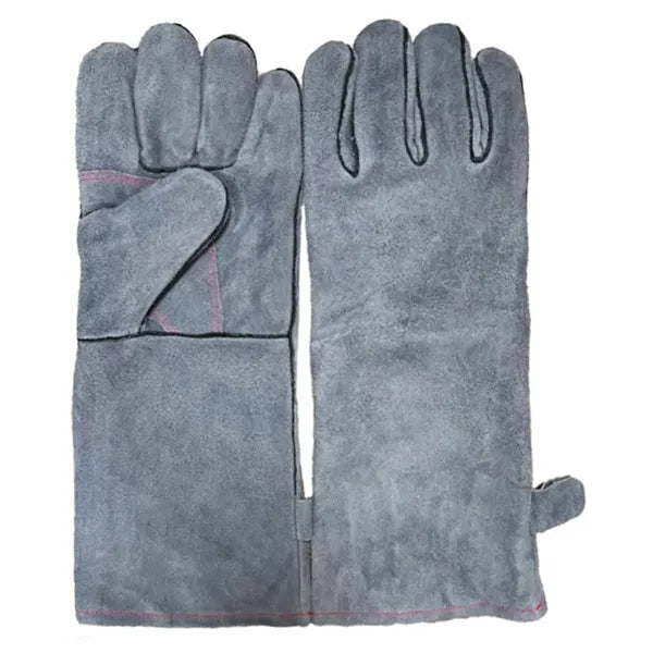 16 In Heat Resistant Welding Fire Leather Work BBQ Glove
