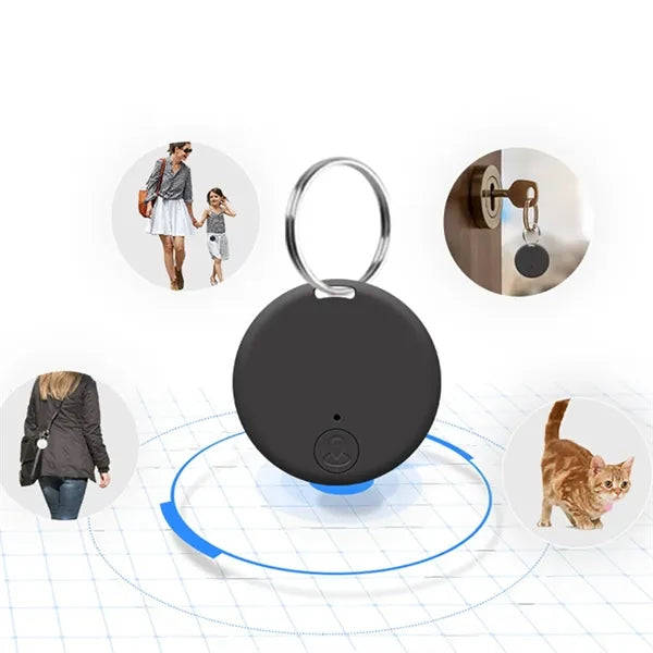 Round Bluetooth Intelligent GPS Tracker With Key Ring