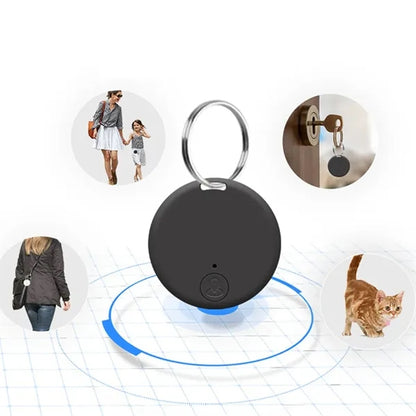 Round Bluetooth Intelligent GPS Tracker With Key Ring