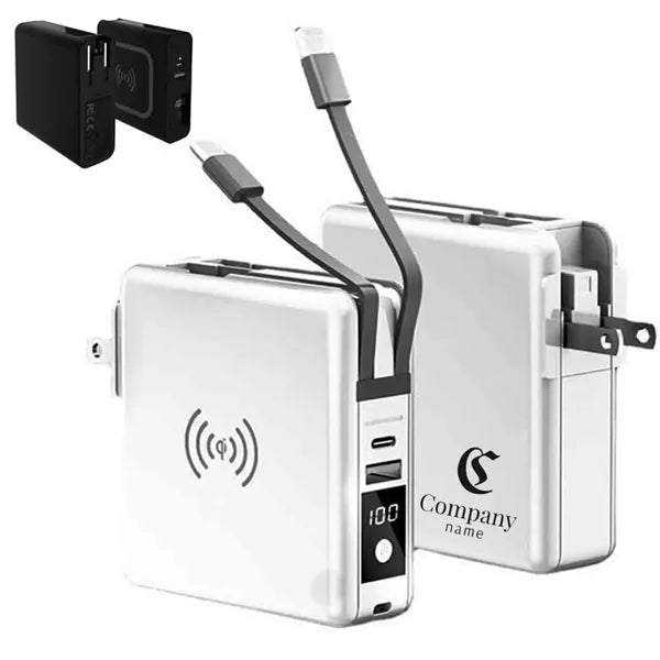 4 in 1 Power Bank with Cable and Plug