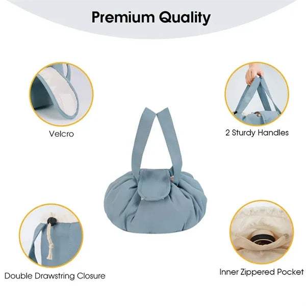Large Capacity Drawstring Cosmetic Bathroom Organizer Bag