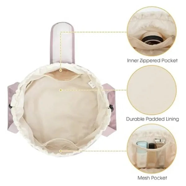 Large Capacity Drawstring Cosmetic Bathroom Organizer Bag