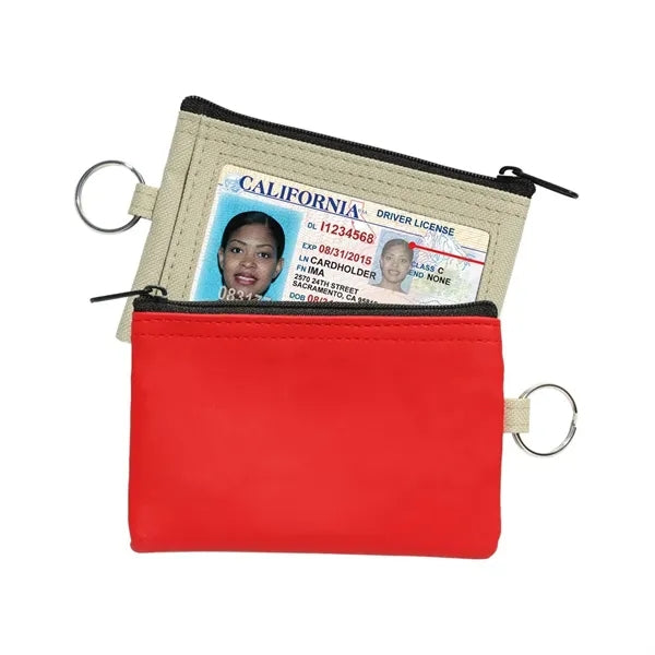 Coin Pouch W/Id Window & Split Ring